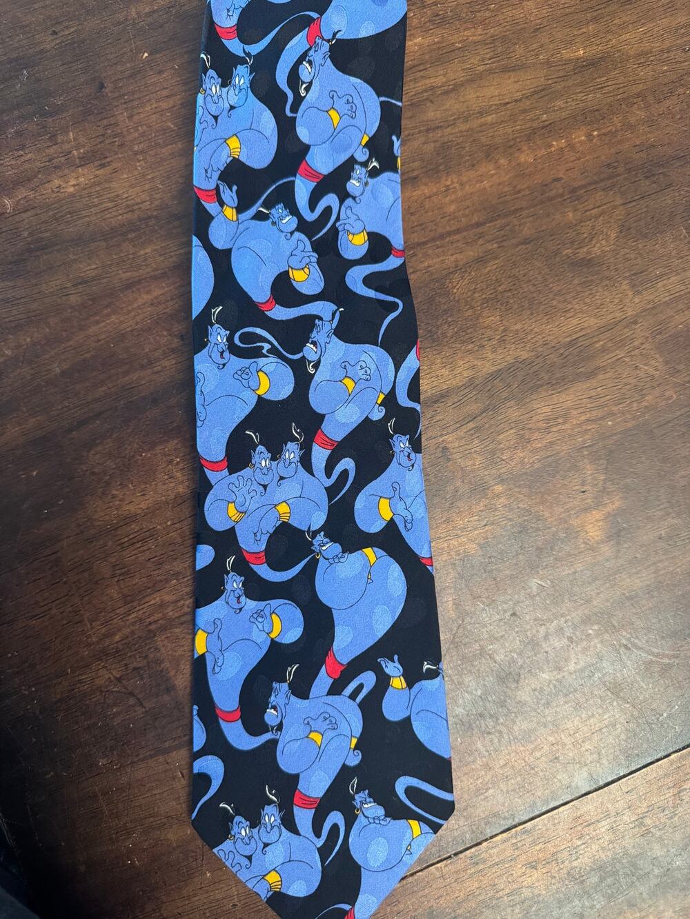 The Disney Store vintage Aladdin Genie men's silk tie